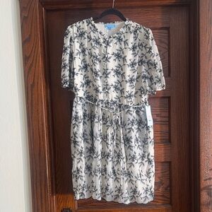 Draper James Black and White Floral Dress